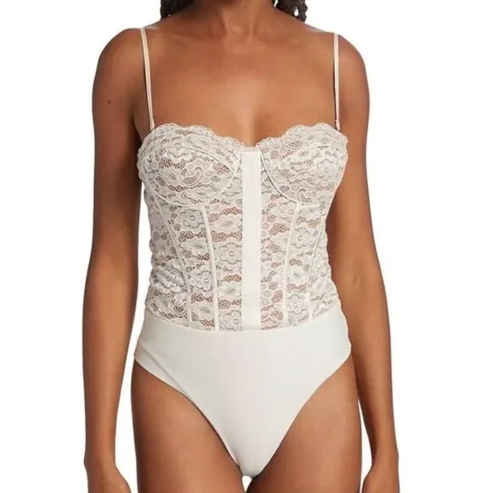 Cami NYC Cream Lace Bodysuit
